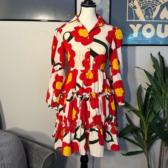 Mieu Floral Ruffle Dress - Picture 1 of 8